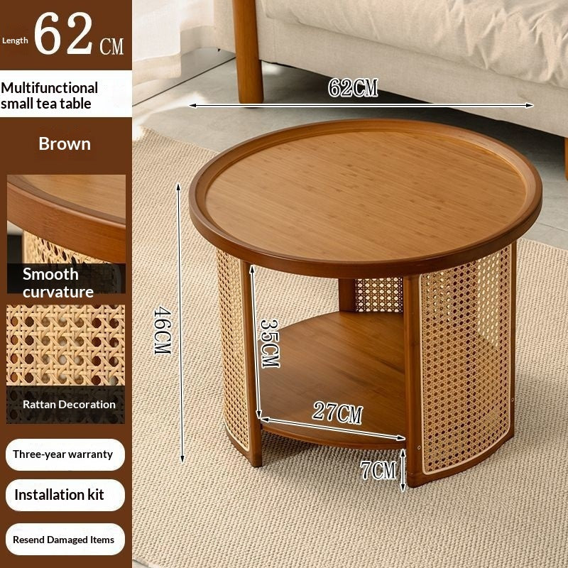 Japanese-style Nordic Small-apartment Round Coffee Table